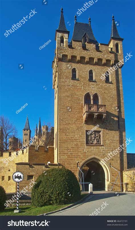 Main Gate Of Hohenzollernburg Prussian Castle Hechingen Germany