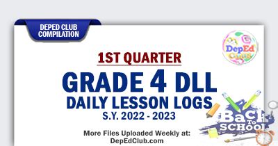 1st Quarter Grade 4 Daily Lesson Log SY 2022 2023 DLL