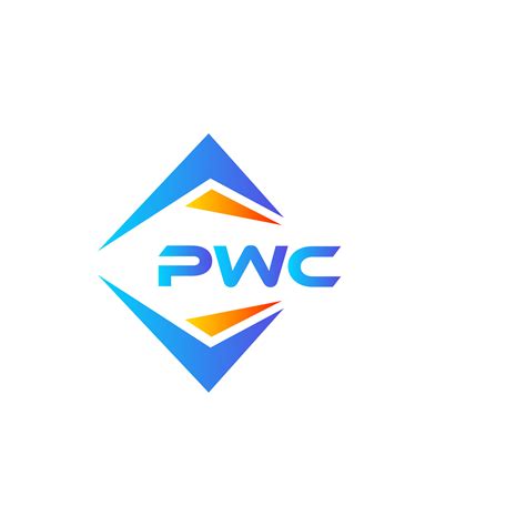 PWC abstract technology logo design on white background. PWC creative
