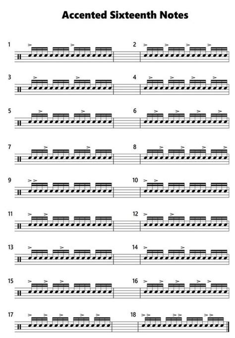 Accented 16th Notes Drum Barossa