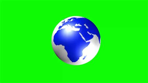 Earth Rotating Animation Green Screen 3d World Global Green Screen Femo
