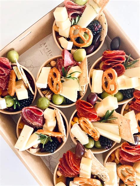 Grazing Cups Atelier By Tarteliere Grazing And Cheese Platters