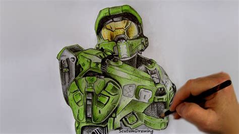 How To Draw Master Chief Halo Youtube Images And Photos Finder