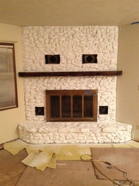 How To Paint River Rock Fireplace Fireplace Ideas