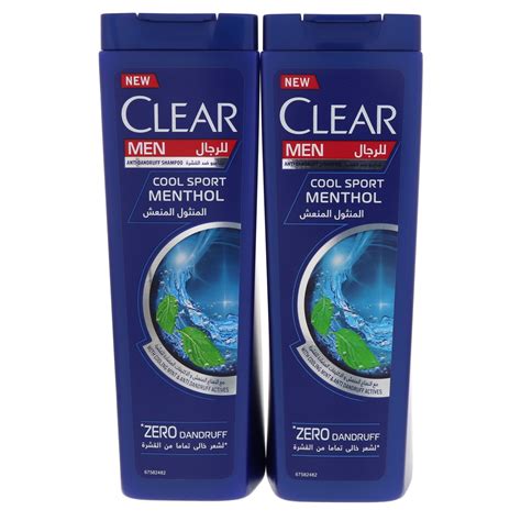 Clear Men Anti Dandruff Shampoo Cool Sport Menthol 2 X 400ml Shampoo