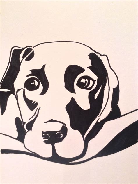 Labrador Dog Stencil Dog Silhouette Dog Art