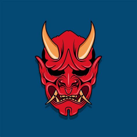 Oni Japanese Devil Mask Vector Illustration Eps10 6296967 Vector Art