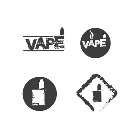 Vape And Vapor Logo Icon Smoke Vector And Set Design For Vapers Vaping