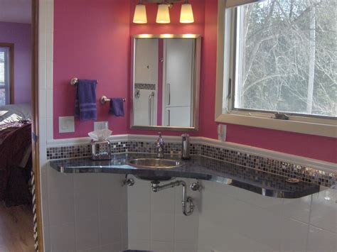 In their most basic form, they meet minimum standards of height, clearance, and depth as prescribed by the americans with disabilities act (ada) in order to. Uniquely Styled Wheelchair Accessible Bathroom by Lori ...