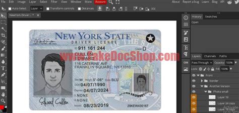 New York Driver License Psd Template V2 Fakedocshop