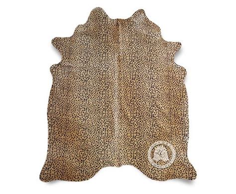 Cheetah On Caramel Cowhide Rug Top Quality Cowhide Rug Etsy Cow