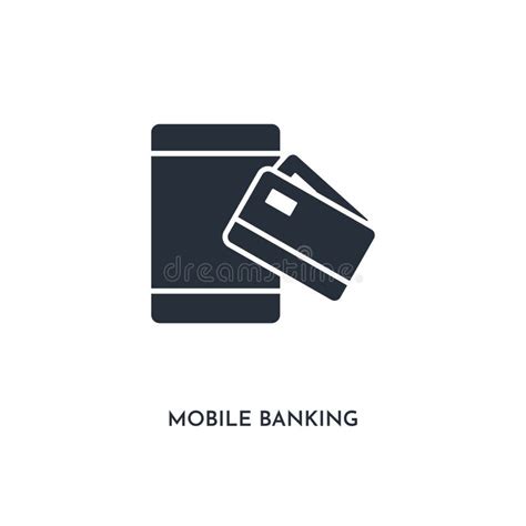 Mobile Banking Icon Simple Element Illustration Isolated Trendy