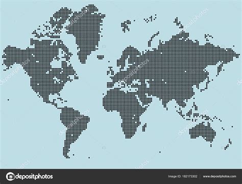 Dotted World Map Vector Stock Vector By ©bablab 182173302