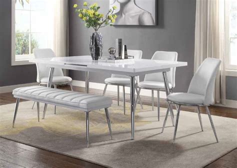 Manufactured in italy according to european and international standards. Acme 77150-52 7 pc Weizor white high gloss finish wood ...