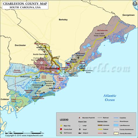 Charleston County Map South Carolina