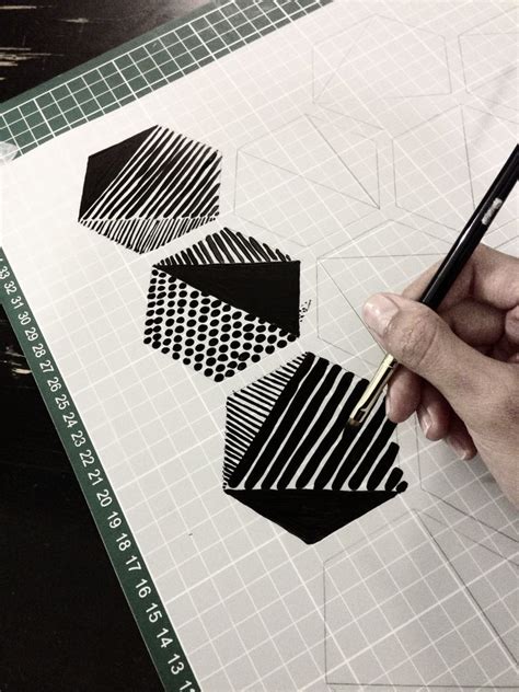 Sketch Book Geometric Art Print Patterns