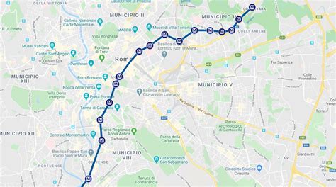 Rome Metro Line B Map