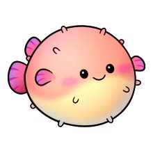 puffer fish | Cute cartoon drawings, Cute animal drawings, Kawaii drawings