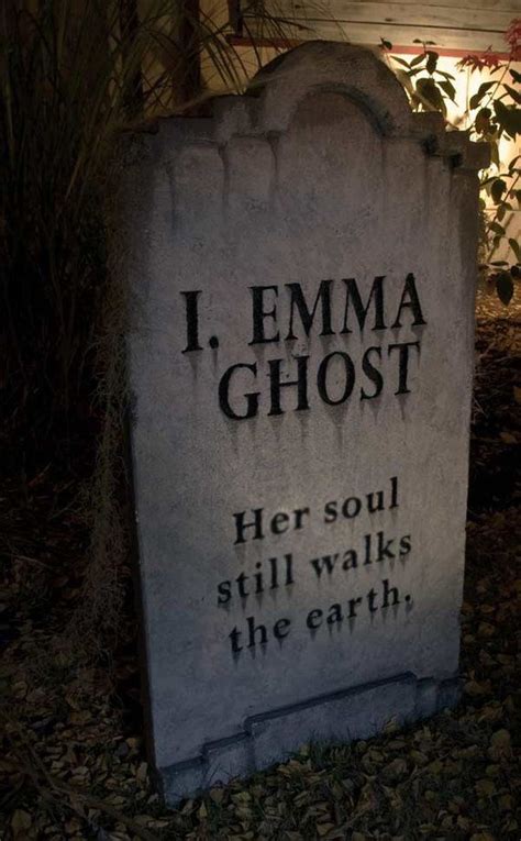 I Emma Ghost Epitaph Halloween Tombstones Halloween Graveyard