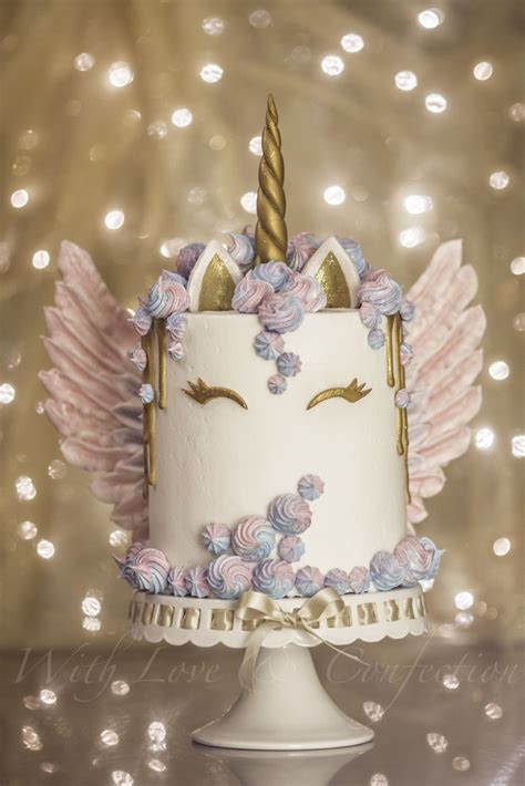 Unicorn Cake With Meringue Wings By Veronica Arthur With Love