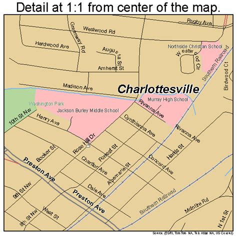 Charlottesville Virginia Street Map 5114968
