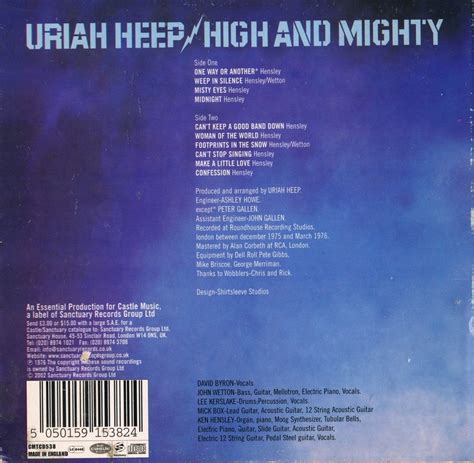 Classic Rock Covers Database Uriah Heep High And Mighty 1976