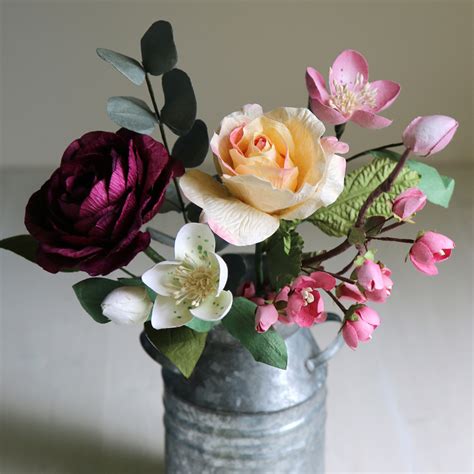 Download this premium vector about bouquet of spring flowers wrapped in paper, and discover more than 12 million professional graphic resources on freepik. Paper Flower Posy of Spring Flowers | Paper Gift Bouquet