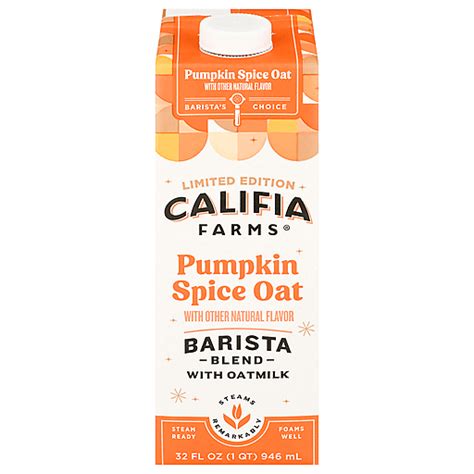 Califia Farms Barista Blend Pumpkin Spice Oat Fl Oz Refrigerated