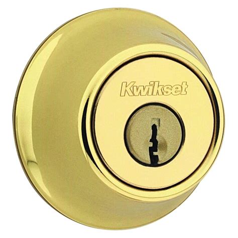 Kwikset 665 Series Polished Brass Double Cylinder Deadbolt 665 3 Rcal