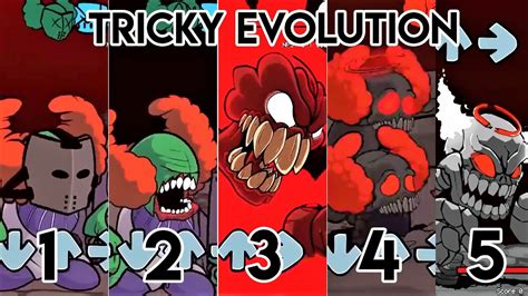 Evolution Of Tricky Mod Fnf All Phases 1 5 Youtube