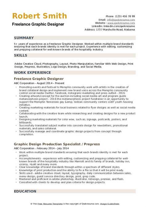 Freelance Graphic Designer Resume Example For 2023 Re