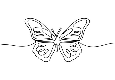 Line Drawing Of Butterfly