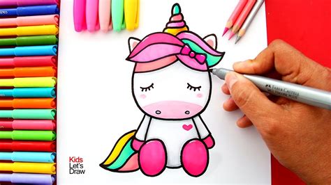 Cómo Dibujar Una Poni Unicornio BebÉ Kawaii Fácil