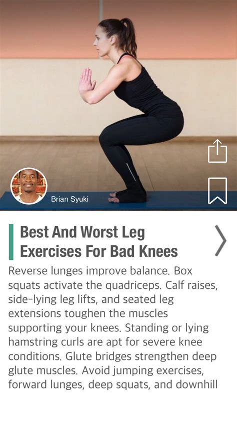 15 Best And Worst Leg Exercises For Bad Knees Without Weights Bad