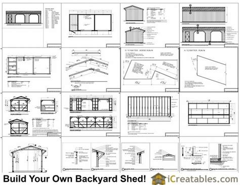 12x30 Run In Shed Construction Plans Run In Shed Shed Construction