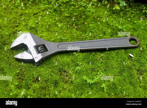 Adjustable Wrench Screw Spanner Stock Photo Alamy