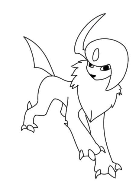 Absol Coloring Page At Free Printable Colorings