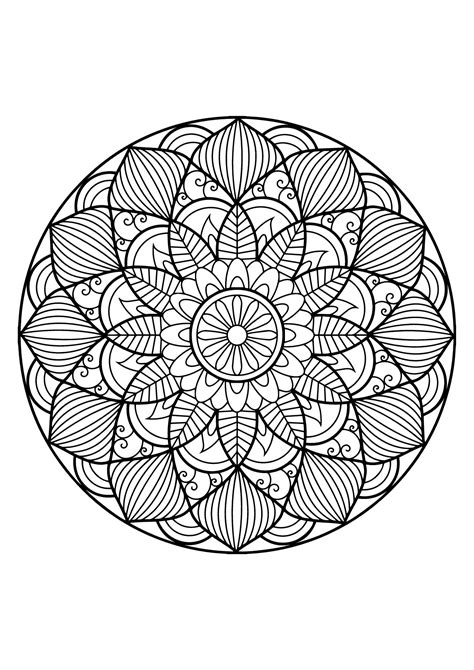 Mandala from free coloring books for adults 30 - M&alas Adult Coloring