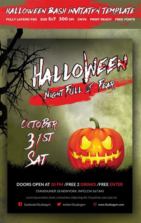 Halloween Invitation Template Free