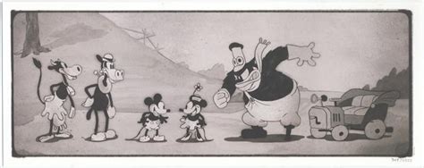 Disney Get A Horse Commemorative Print For 2013 Mickey Mouse Cartoon