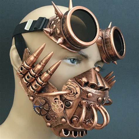 Steampunk Mouth Mask Rose Gold Copper Respirator Gas Mask Etsy
