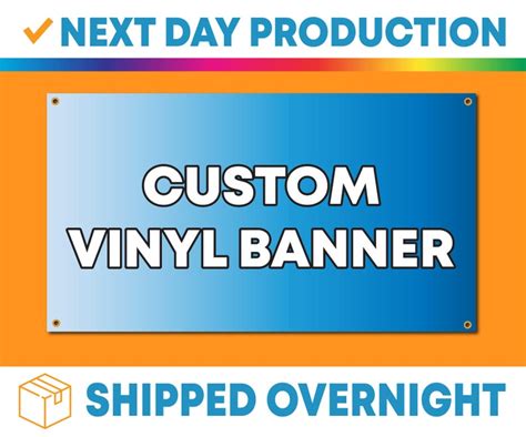 Custom Vinyl Banners Next Day Production Overnight Etsy