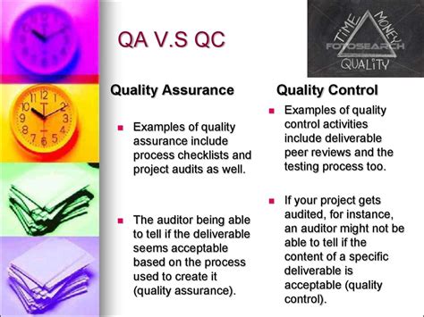 Quality Assurance Vs Quality Control Chapter 5 Online Presentation