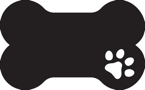 Dog Bone With Paw Tag 4607642 Vector Art At Vecteezy