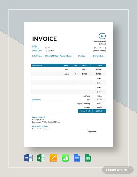 8 Small Business Invoice Templates Free Sample Example Format