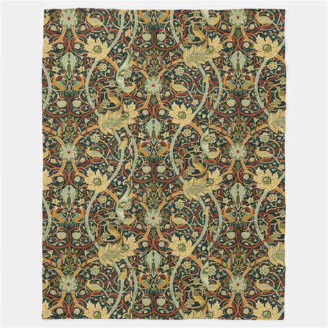 Vintage William Morris Bullerswood Carpet Fleece Blanket Zazzle
