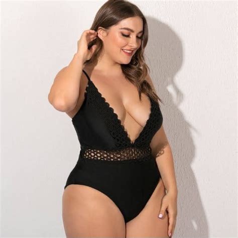 Plus Size One Piece Tankini Bathing Suit Pairs Well With Jeans These Come In Sizes Large To