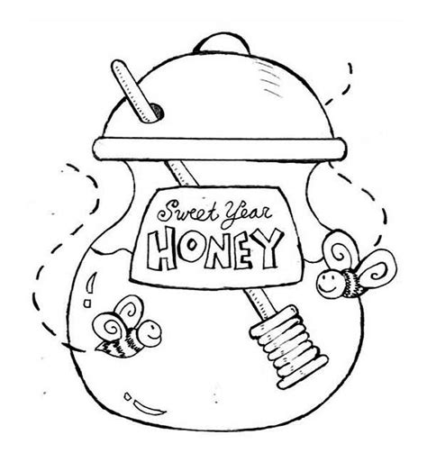 Honey Pot Coloring Page At Free Printable Colorings