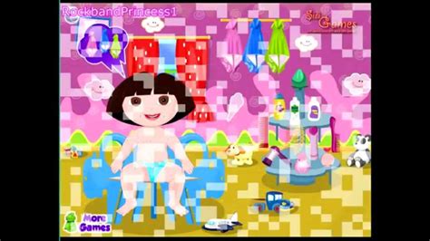 Baby Bathing Game For Little Baby Dora Games Baby Dora Bathing And