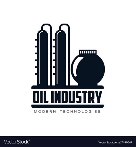 Oil Refinery Simple Flat Icon Pictograph Vector Image